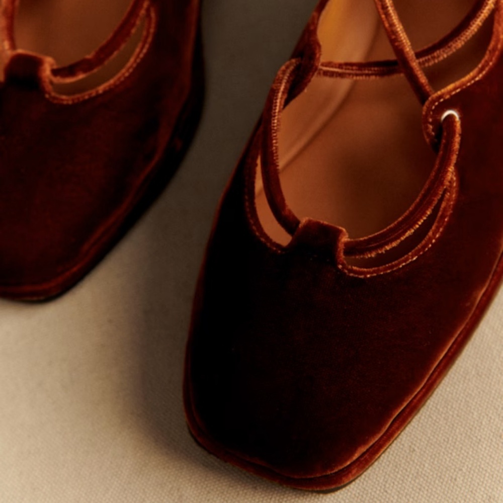Sezane Leocadie Ballerinas Brick Color - Picture 2 of 6